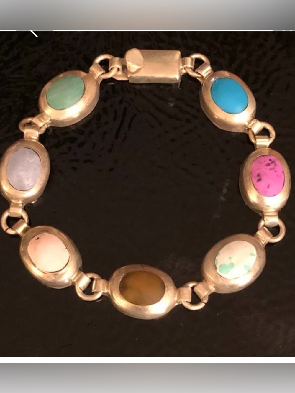 Silver Multistone Taxco 925 Bracelet